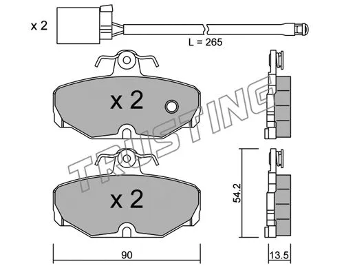 Brake Pad Set, disc brake (097.1W)
