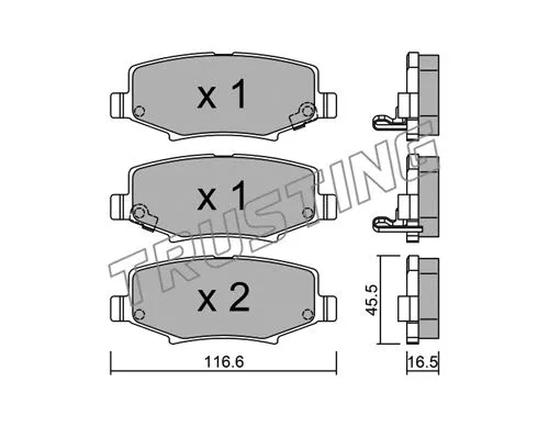 Brake Pad Set, disc brake (880.1)