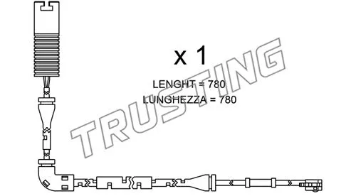 Warning Contact, brake pad wear (SU.153)