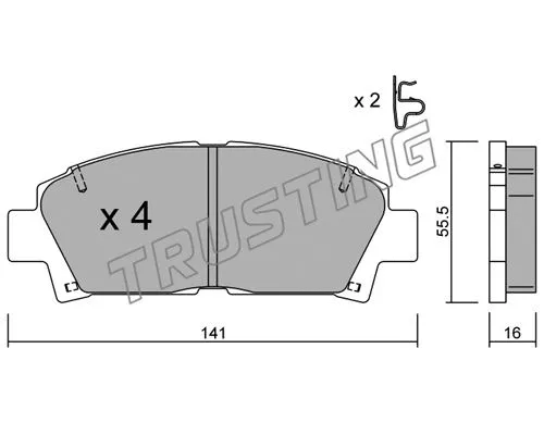 Brake Pad Set, disc brake (169.0)
