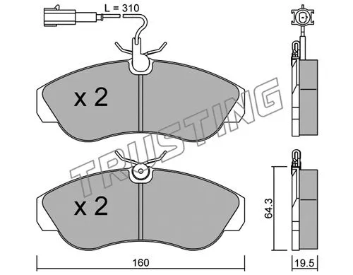 Brake Pad Set, disc brake (158.1)