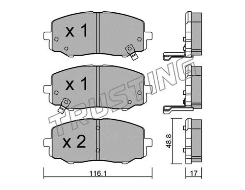 Brake Pad Set, disc brake (930.0)