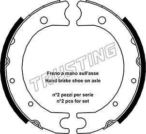 Brake Shoe Set, parking brake (115.312)