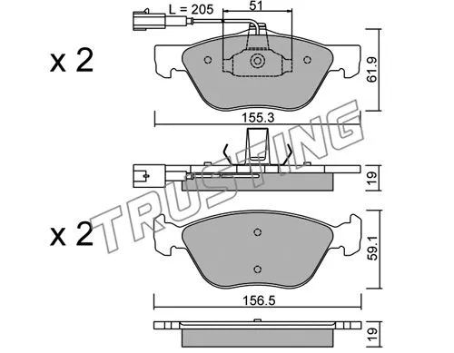 Brake Pad Set, disc brake (085.1)