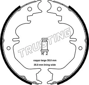 Brake Shoe Set, parking brake (115.313)