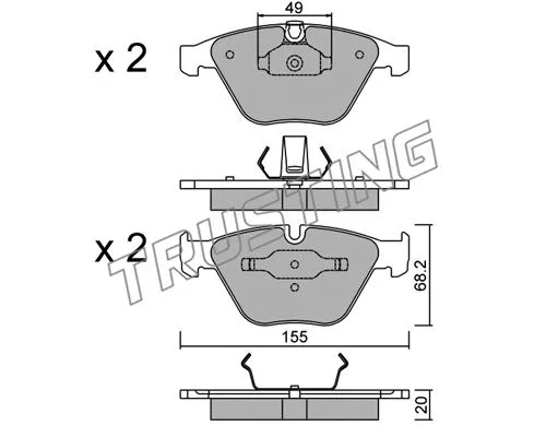 Brake Pad Set, disc brake (574.0)
