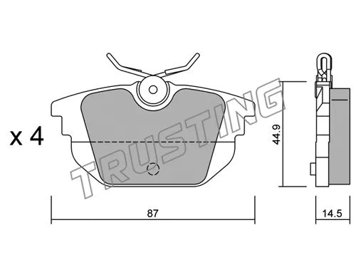 Brake Pad Set, disc brake (308.0)