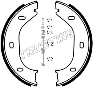 Brake Shoe Set, parking brake (019.021K)