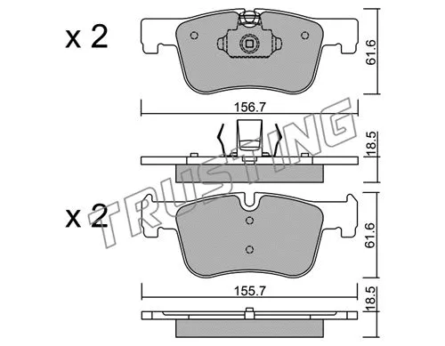 Brake Pad Set, disc brake (976.0)