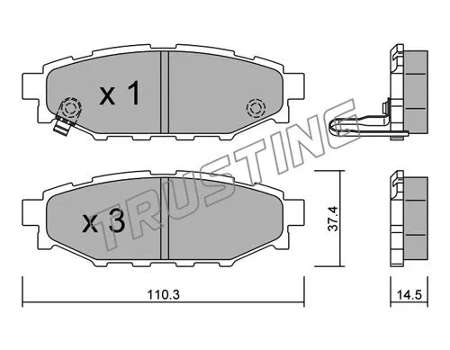 Brake Pad Set, disc brake (780.0)