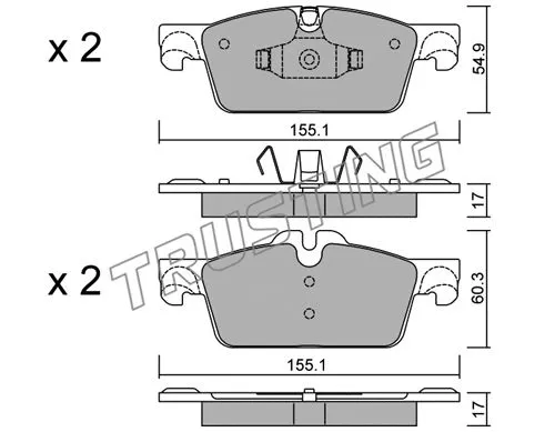 Brake Pad Set, disc brake (934.0)