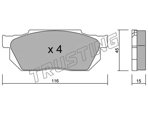 Brake Pad Set, disc brake (256.0)