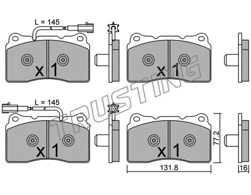 Brake Pad Set, disc brake (297.6)