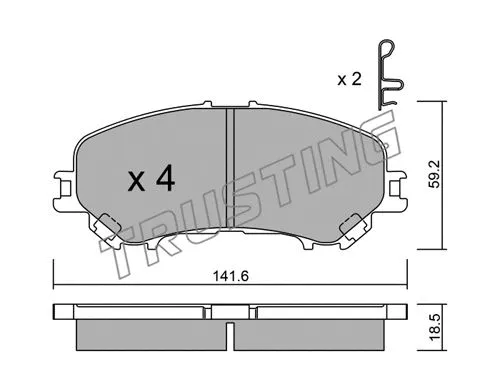 Brake Pad Set, disc brake (1034.0)