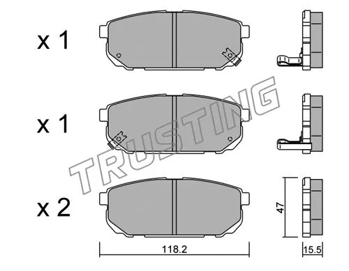 Brake Pad Set, disc brake (532.0)