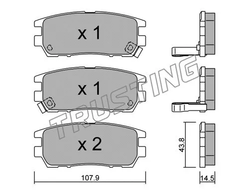 Brake Pad Set, disc brake (154.0)