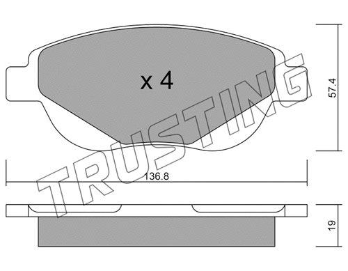 Brake Pad Set, disc brake (964.0)