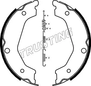 Brake Shoe Set, parking brake (049.162K)