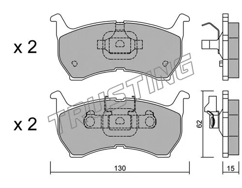 Brake Pad Set, disc brake (240.0)