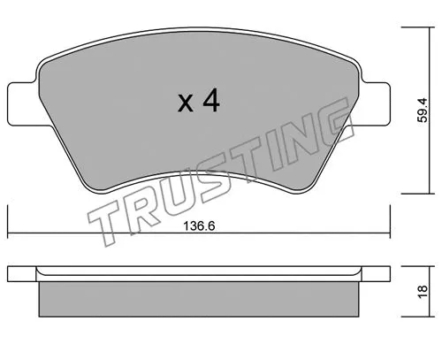 Brake Pad Set, disc brake (560.0)