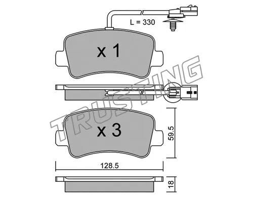 Brake Pad Set, disc brake (916.0)