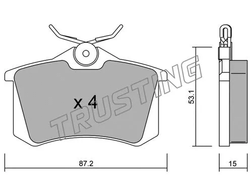 Brake Pad Set, disc brake (102.0)