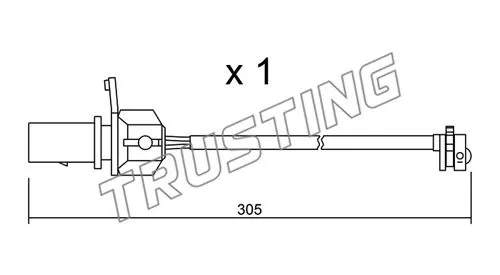 Warning Contact, brake pad wear (SU.248)