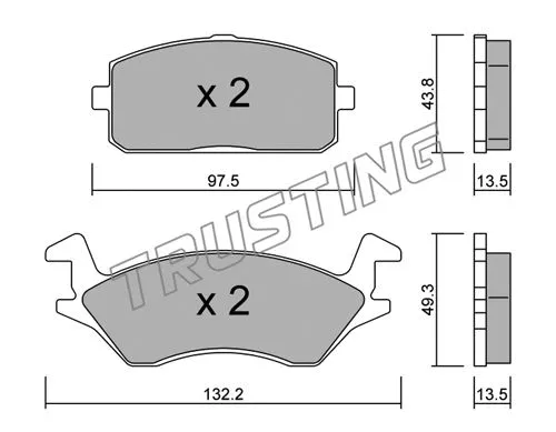 Brake Pad Set, disc brake (243.0)