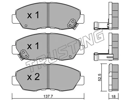 Brake Pad Set, disc brake (393.0)