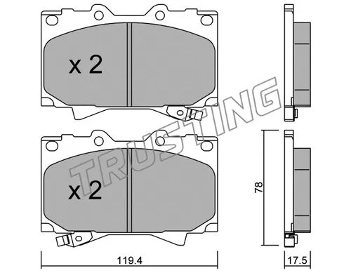 Brake Pad Set, disc brake (468.0)