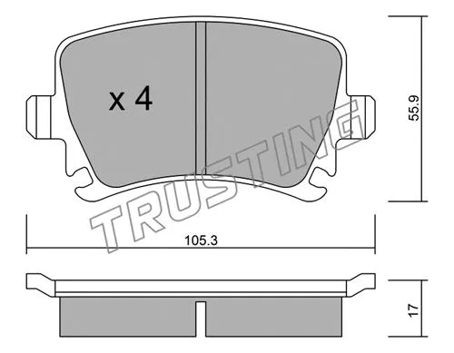 Brake Pad Set, disc brake (569.0)