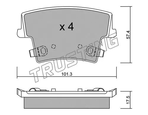 Brake Pad Set, disc brake (734.0)