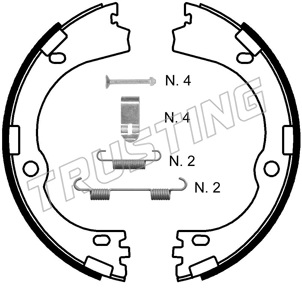 Brake Shoe Set, parking brake (253.752K)