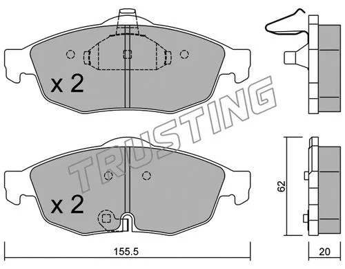 Brake Pad Set, disc brake (731.0)