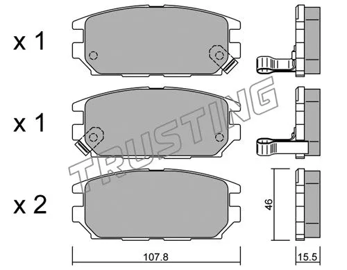 Brake Pad Set, disc brake (499.0)