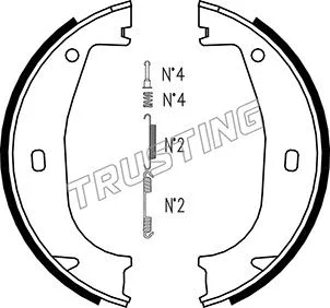 Brake Shoe Set, parking brake (019.026K)