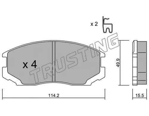 Brake Pad Set, disc brake (230.1)