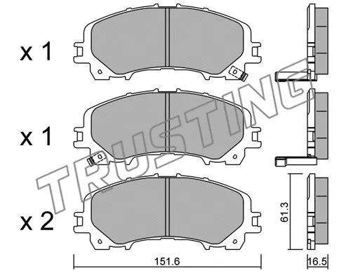Brake Pad Set, disc brake (1082.0)