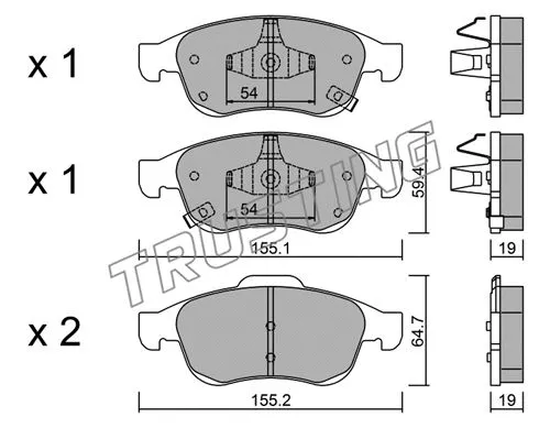 Brake Pad Set, disc brake (833.2)