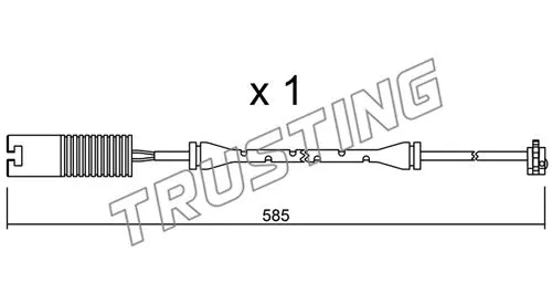 Warning Contact, brake pad wear (SU.250)