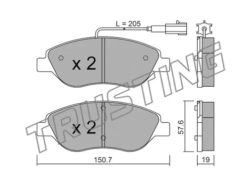 Brake Pad Set, disc brake (593.1)