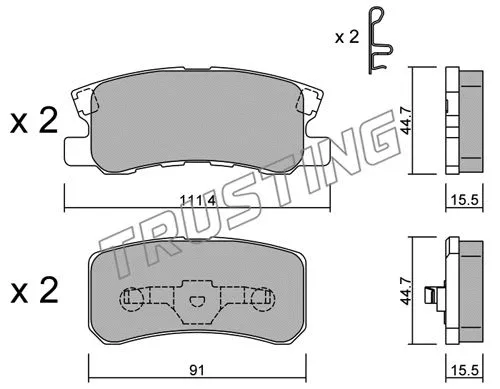 Brake Pad Set, disc brake (415.0)