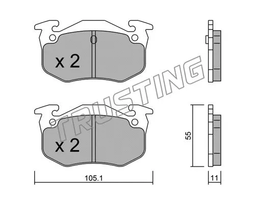 Brake Pad Set, disc brake (040.0)
