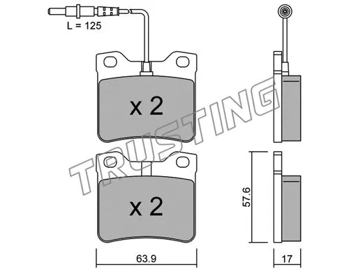 Brake Pad Set, disc brake (199.0)