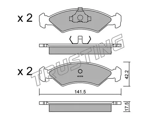 Brake Pad Set, disc brake (045.0)