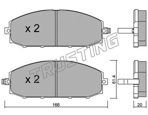 Brake Pad Set, disc brake (422.0)