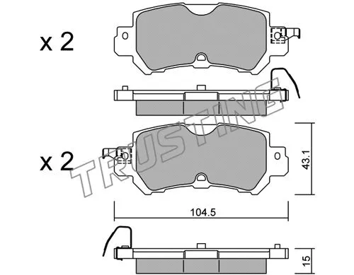 Brake Pad Set, disc brake (986.0)