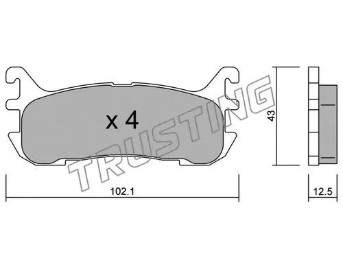 Brake Pad Set, disc brake (408.0)
