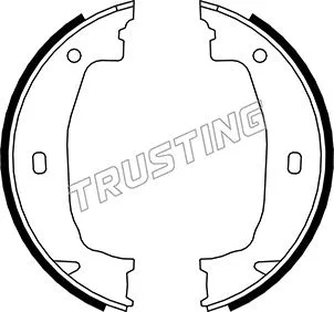 Brake Shoe Set, parking brake (019.028)
