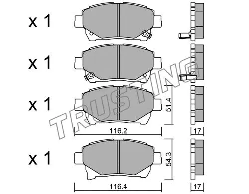 Brake Pad Set, disc brake (894.0)